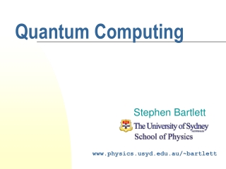 Quantum Computing