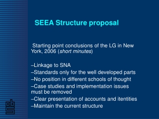 SEEA Structure proposal