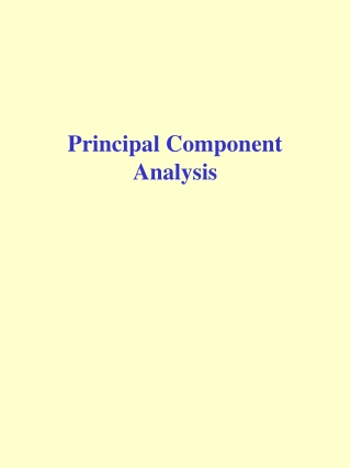 Principal Component Analysis