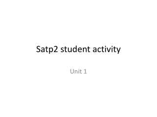 Satp2 student activity