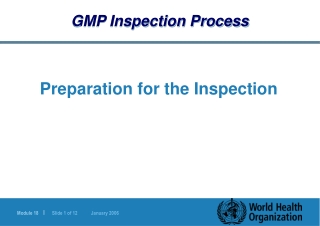 GMP Inspection Process