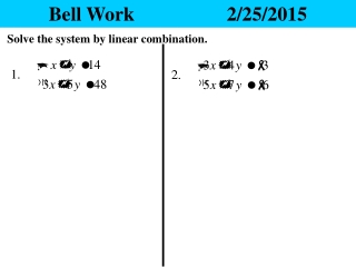 Bell Work			2/25/2015