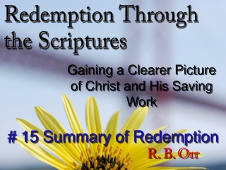 # 15 Summary  of Redemption