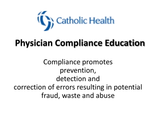 Physician Compliance Education