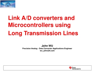 Link A/D converters and  Microcontrollers using  Long Transmission Lines