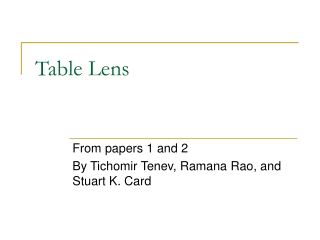 Table Lens