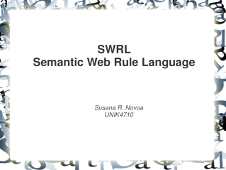 SWRL Semantic Web Rule Language