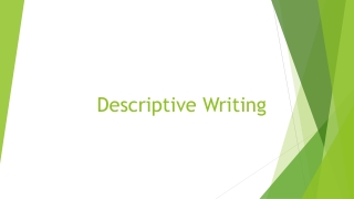 Descriptive Writing