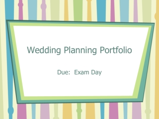 Wedding Planning Portfolio