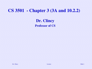 CS 3501  - Chapter 3 (3A and 10.2.2)