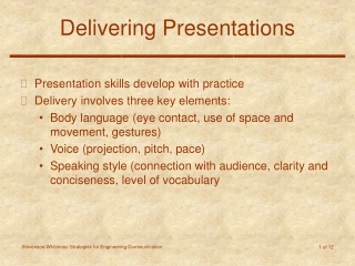 Delivering Presentations