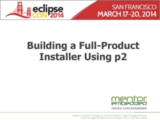 Building a Full-Product Installer Using p2