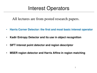 Interest Operators