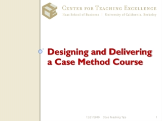 Designing and Delivering a Case Method Course