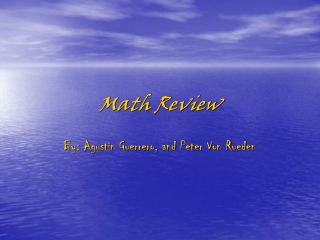 Math Review