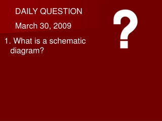 DAILY QUESTION March 30, 2009