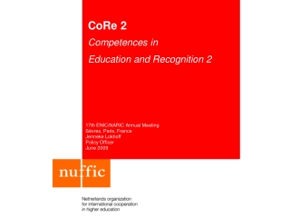 CoRe 2 Competences in  Education and Recognition 2