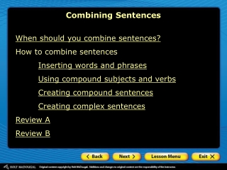 Combining Sentences