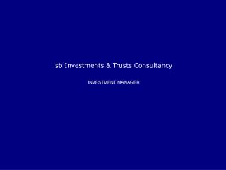 sb Investments &amp; Trusts Consultancy INVESTMENT MANAGER