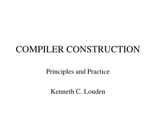 COMPILER CONSTRUCTION