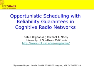 Opportunistic Scheduling with Reliability Guarantees in  Cognitive Radio Networks