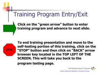 Training Program Entry/Exit