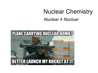 Nuclear Chemistry