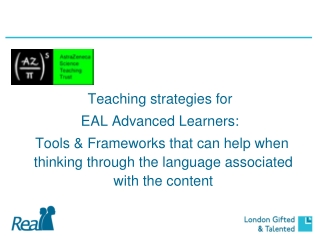 Teaching strategies for  EAL Advanced Learners: