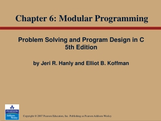 Chapter 6: Modular Programming