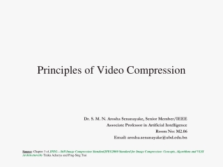 Principles of Video Compression