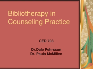 Bibliotherapy in Counseling Practice