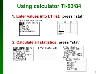 Using calculator TI-83/84