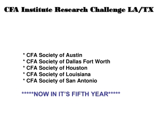 CFA Institute Research Challenge