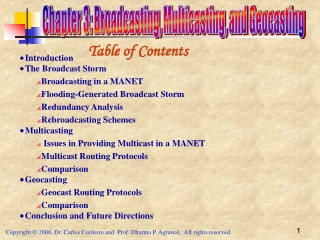 Chapter 3: Broadcasting, Multicasting, and Geocasting