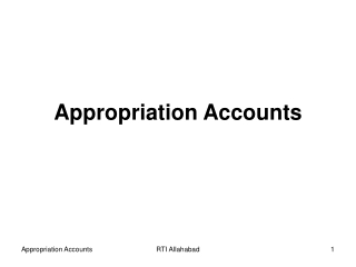 Appropriation Accounts