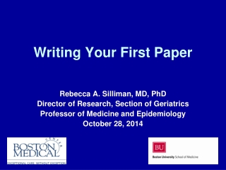 Writing Your First Paper