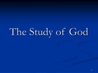 The Study of God