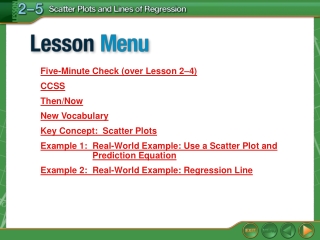 Lesson Menu