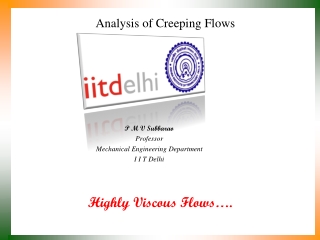 Analysis of Creeping Flows