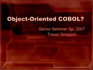 Object-Oriented COBOL?