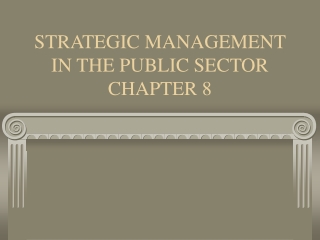 STRATEGIC MANAGEMENT IN THE PUBLIC SECTOR CHAPTER 8