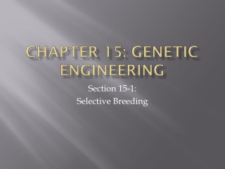 Chapter 15: Genetic Engineering