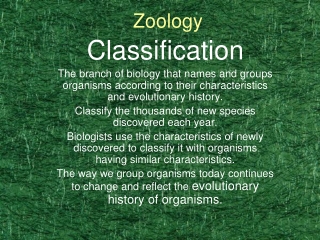 Zoology