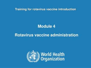 Training for rotavirus vaccine introduction