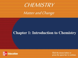 Chapter 1: Introduction to Chemistry