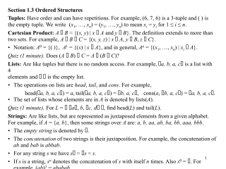 Section 1.3 Ordered Structures