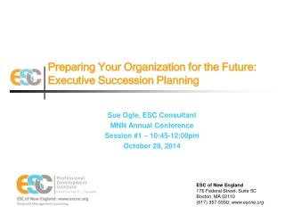 Preparing Your Organization for the Future: Executive Succession Planning