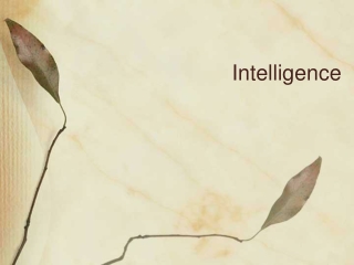 Intelligence