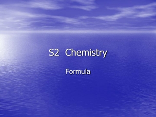 S2  Chemistry