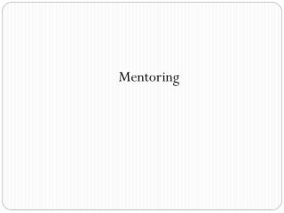 Mentoring